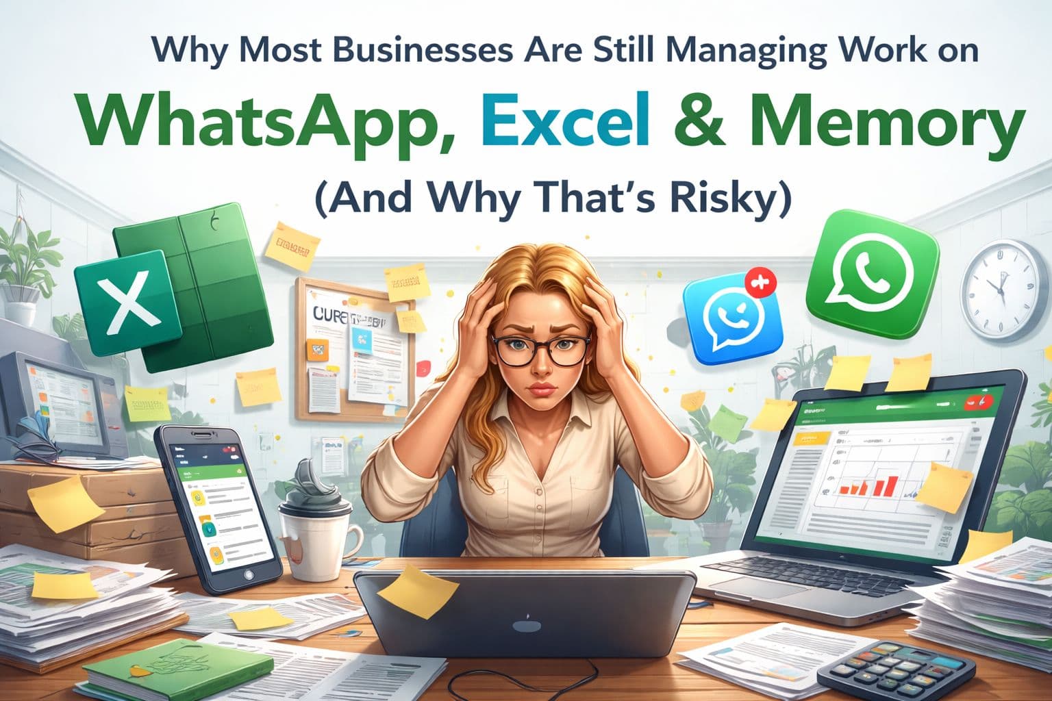 Why Most Businesses Are Still Managing Work on WhatsApp, Excel and Memory — And Why That’s Risky